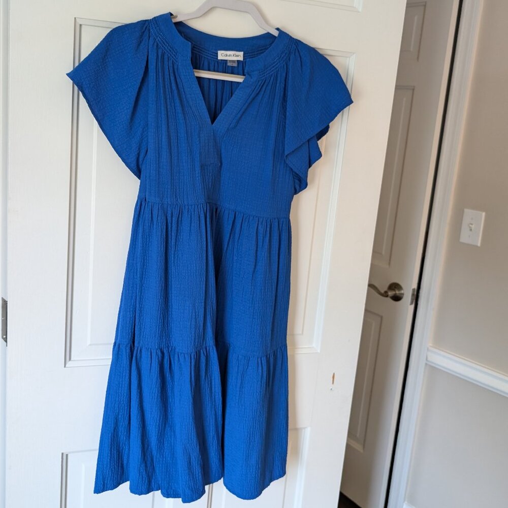 Calvin Klein - Short-Sleeve Tiered Dress